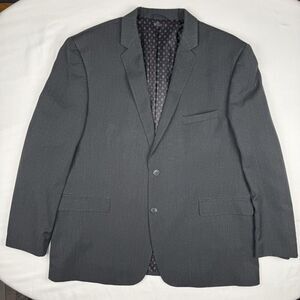 U.S. Polo Assn Men 50 R Blazer Suit Jacket Sport Coat Gray Pinstripe Fully Lined